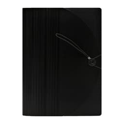 Папка - органайзер для хранения документов, А4, 24 отделения, 800 мкм, Calligrata, на резинке, черный