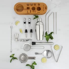 Набор бармена «Компанейский», 17 предметов на подставке, нержавеющая сталь