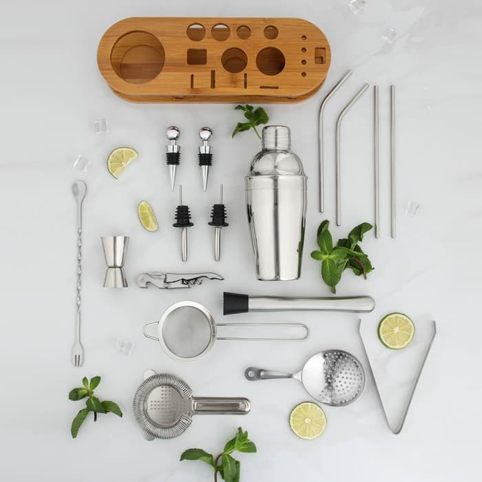 Набор бармена «Компанейский», 17 предметов на подставке, нержавеющая сталь