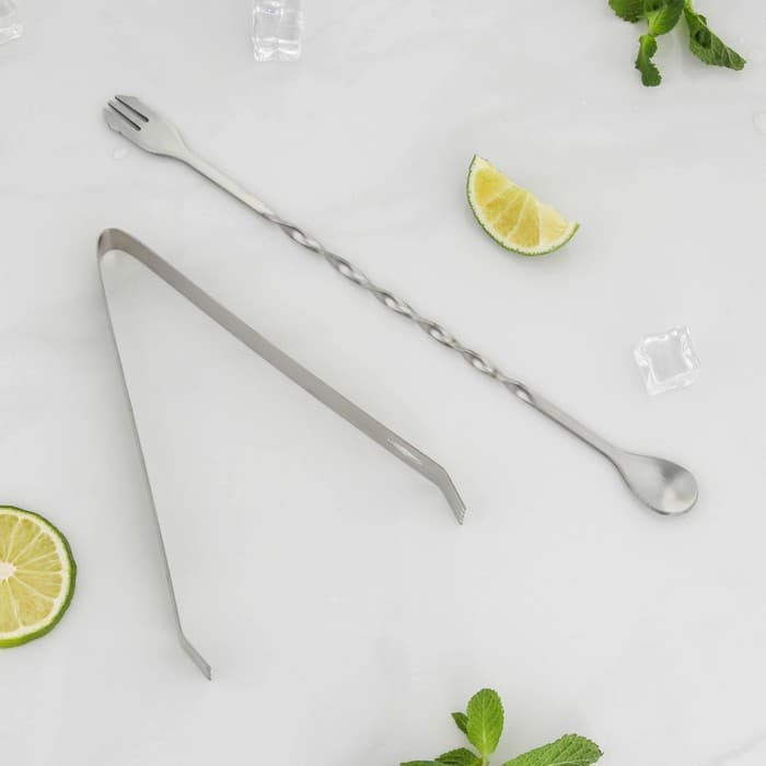 Набор бармена «Компанейский», 17 предметов на подставке, нержавеющая сталь