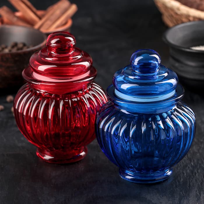 Банка для сыпучих продуктов Доляна «Галерея», 300 мл, 9.5×13 см, стекло, прозрачная