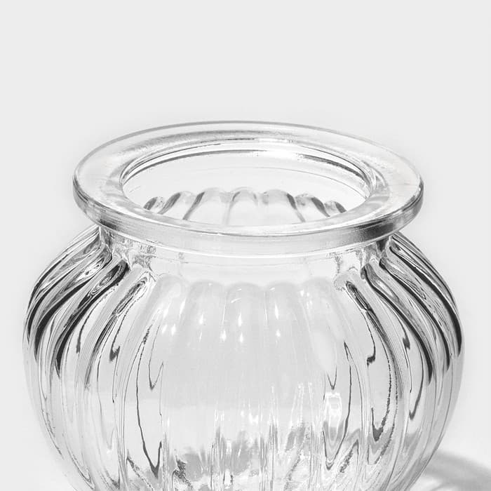 Банка для сыпучих продуктов Доляна «Галерея», 300 мл, 9.5×13 см, стекло, прозрачная