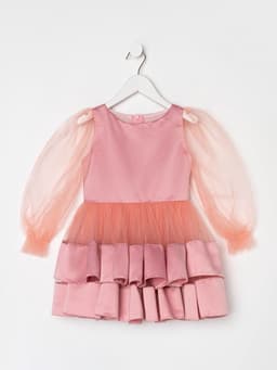 Платье нарядное для девочки KAFTAN, персиковое, рост 86-92 см