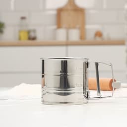 Кружка - сито для просеивания муки Доляна, 375 мл, металл, серебристая