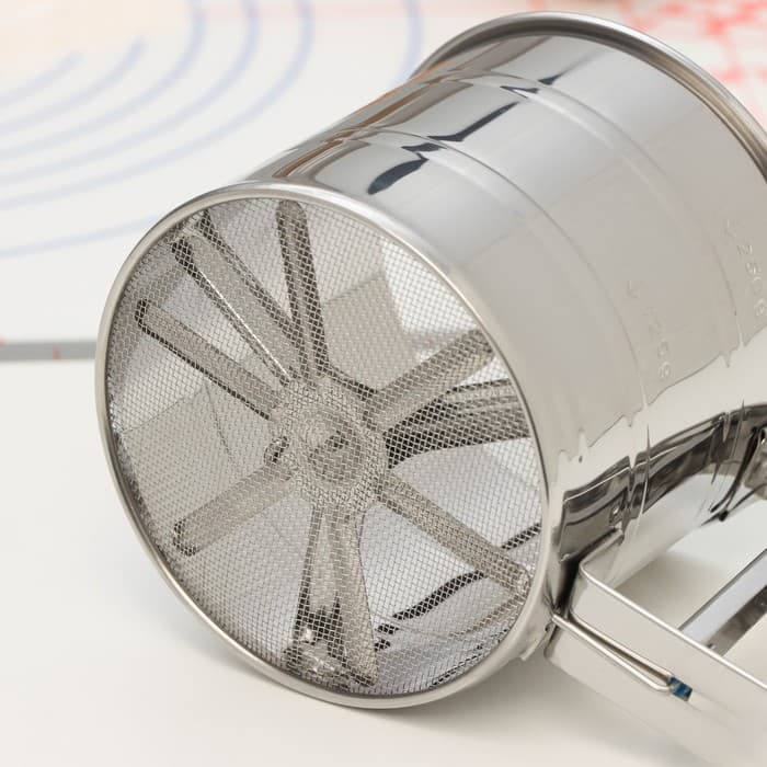 Кружка - сито для просеивания муки Доляна, 375 мл, металл, серебристая