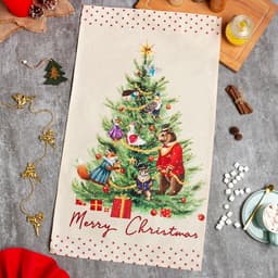 Полотенце кухонное новогоднее «Этель» Noble Christmas, 40×73 см, 100% хлопок, саржа 190 г/м²