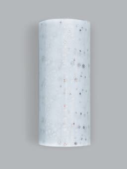 Фатин с блёстками, 15 см, 23±1 м, 11±1 г/м², белый №1