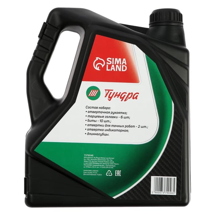 Набор инструментов ТУНДРА, подарочный пластиковый кейс «Канистра», 21 предмет