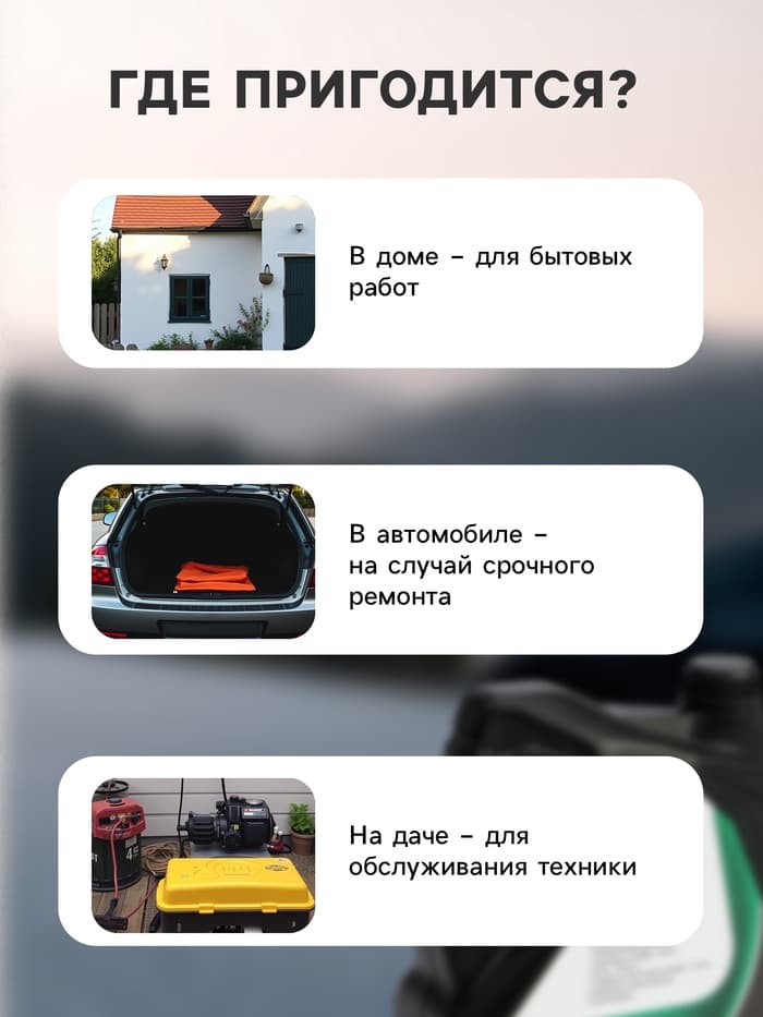 Набор инструментов ТУНДРА, подарочный пластиковый кейс «Канистра», 21 предмет