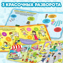 Магнитная книжка-игрушка «Профессии», 8 стр., с мешочком