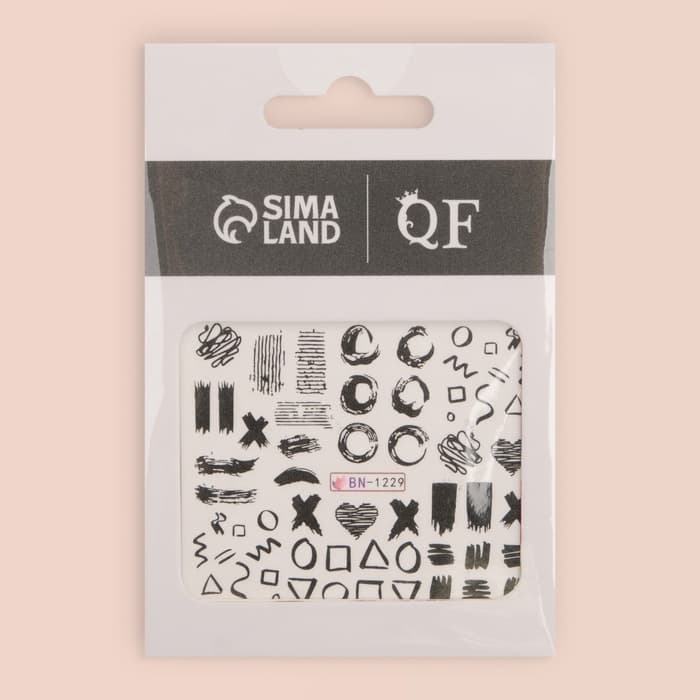 Слайдеры для ногтей «Творческий беспорядок», чёрные