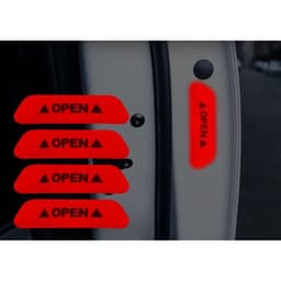 Набор светоотражающих наклеек Open, 9.5×2.5 см, красный, 4 шт.