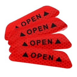 Набор светоотражающих наклеек Open, 9.5×2.5 см, красный, 4 шт.