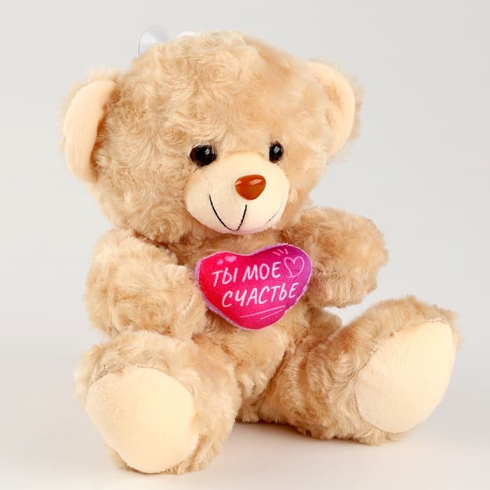 Мягкая игрушка Milo toys «Ты - моё счастье», медведь, 22 см, МИКС
