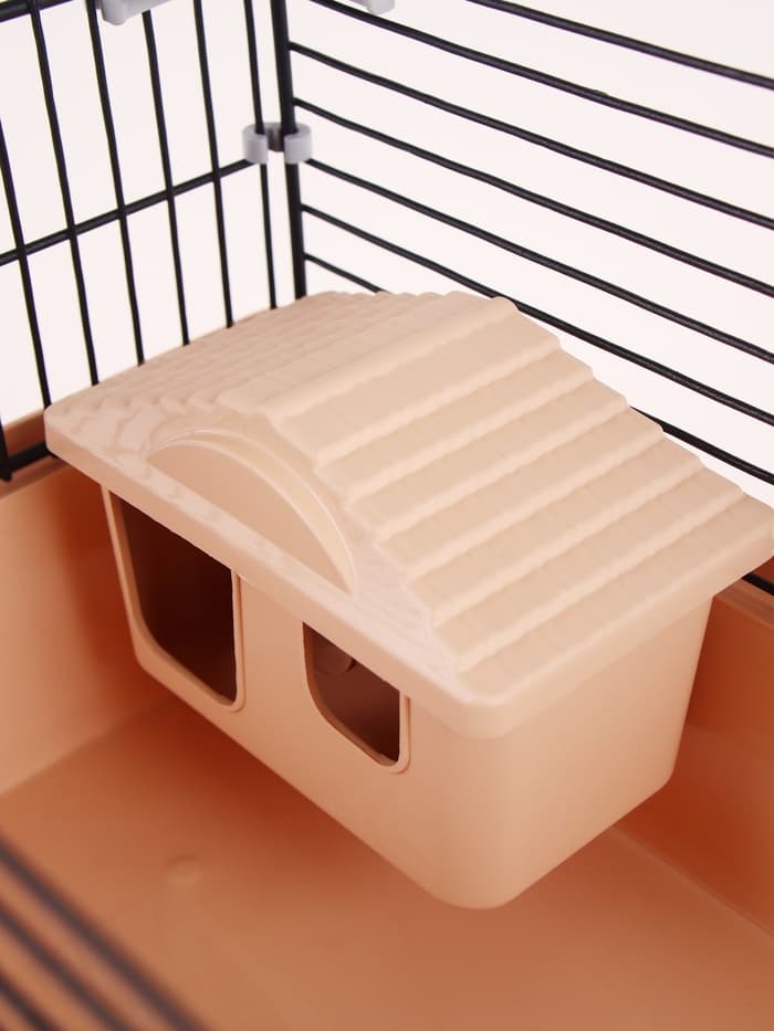 Клетка-мини для грызунов «Пижон» №1, 27×15×13 см, укомплектованная, бежевая