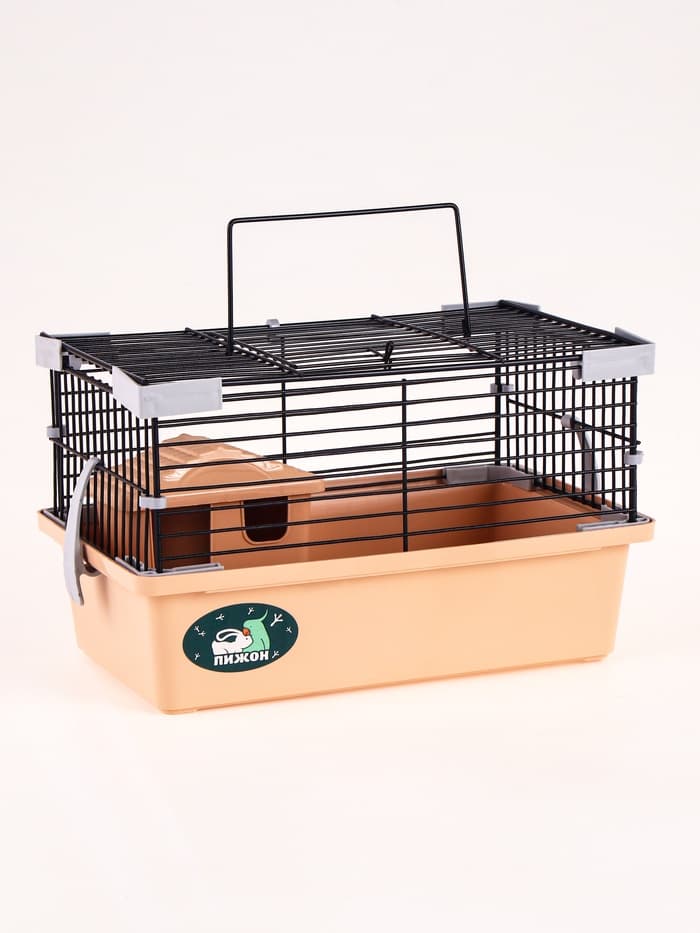 Клетка-мини для грызунов «Пижон» №1, 27×15×13 см, укомплектованная, бежевая