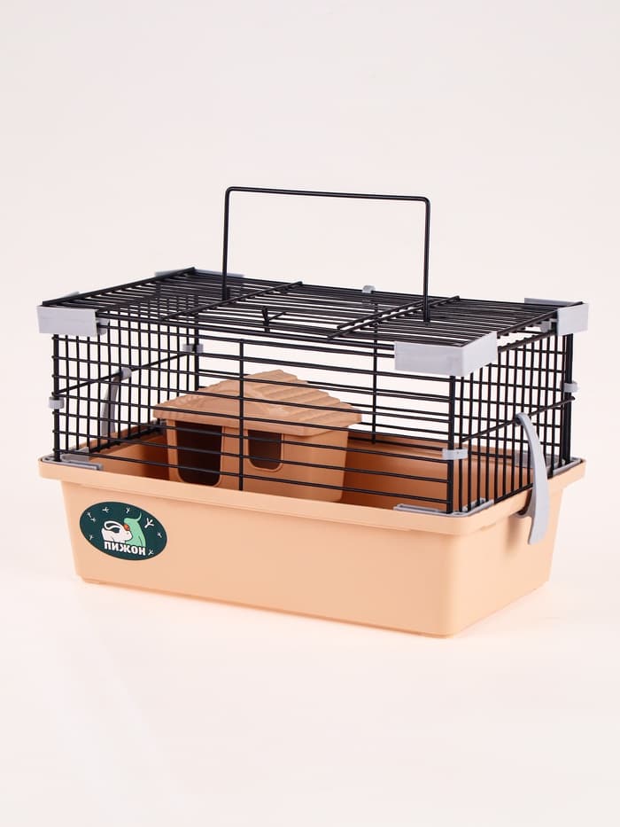 Клетка-мини для грызунов «Пижон» №1, 27×15×13 см, укомплектованная, бежевая