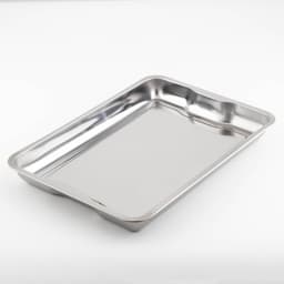 Поднос, 49×34×4.5 см, 430 сталь, нержавеющая сталь, серебристый