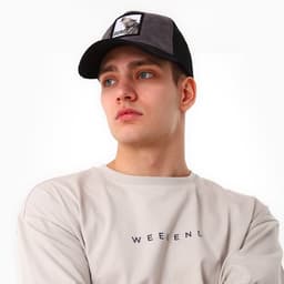 Кепка мужская с сеткой DIGNITY, чёрная, р-р 56