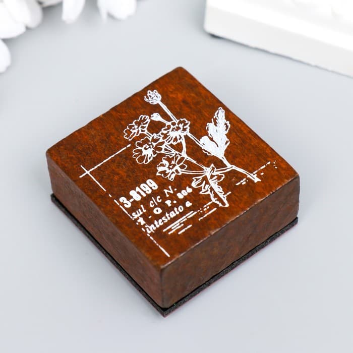 Печать деревянная «Ромашки», 4.7×5 см