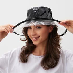 Панама женская MINAKU, чёрная, размер 56-58, ПВХ