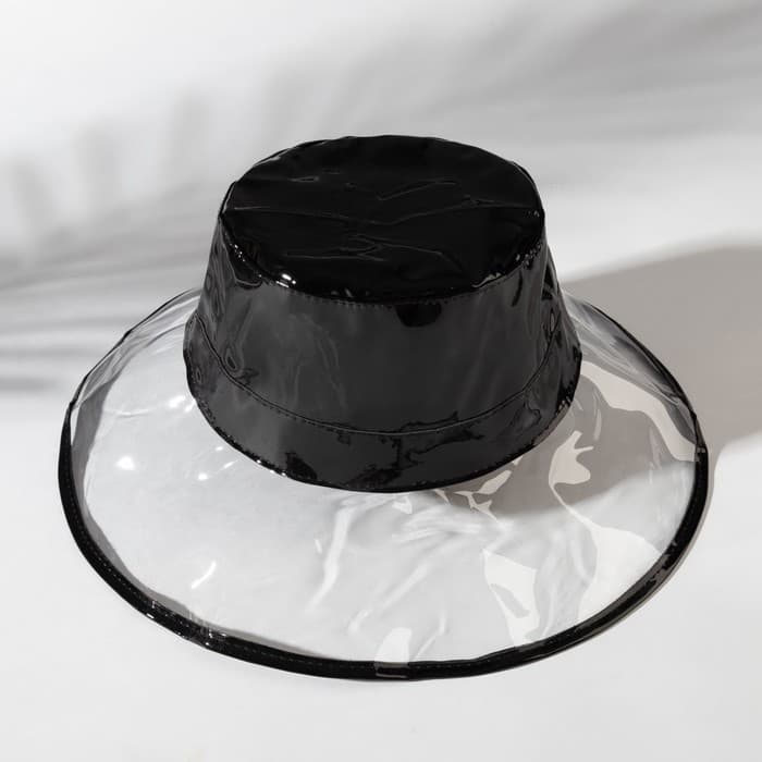 Панама женская MINAKU, чёрная, размер 56-58, ПВХ