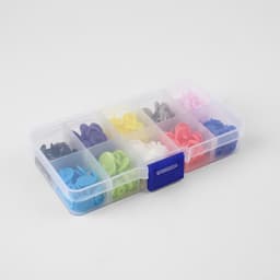 Набор для установки пластиковых кнопок: кнопки, d=12 мм, 50 шт., щипцы, шило, отвёртка, в органайзере