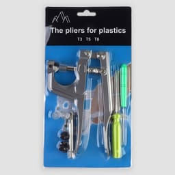 Набор для установки пластиковых кнопок: кнопки, d=12 мм, 50 шт., щипцы, шило, отвёртка, в органайзере