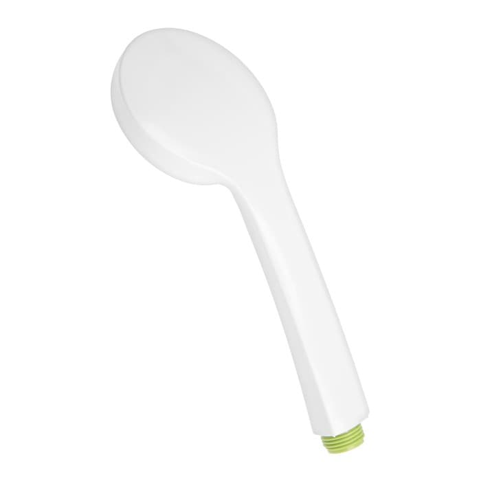 Лейка для душа ZEIN Z0207, 1 режим, пластик, белая, с, зелёная, вставка