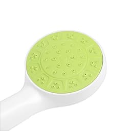 Лейка для душа ZEIN Z0207, 1 режим, пластик, белая, с, зелёная, вставка