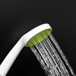 Лейка для душа ZEIN Z0207, 1 режим, пластик, белая, с, зелёная, вставка