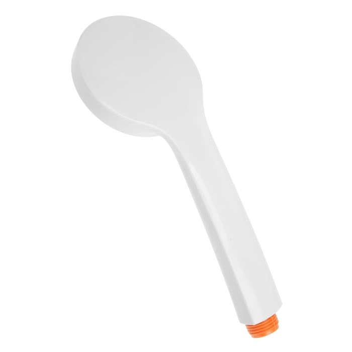 Лейка для душа ZEIN Z0208, 1 режим, пластик, белая, с, оранжевая, вставка