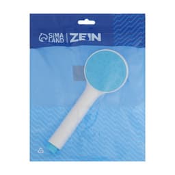 Лейка для душа ZEIN Z0210, 1 режим, пластик, белая, с, сини, вставка