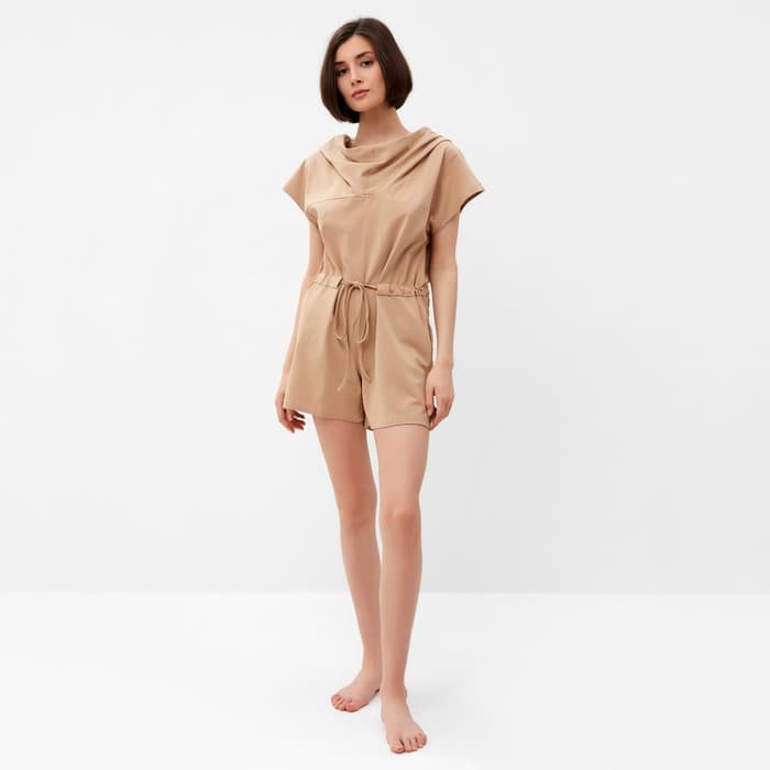 Комбинезон домашний женский MINAKU: Home comfort, бежевый, размер 48
