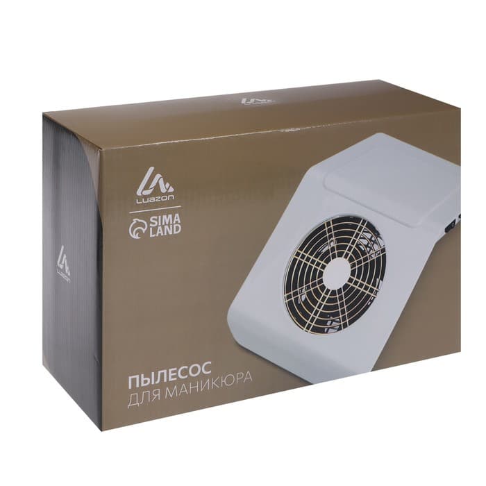 Пылесос для маникюра Luazon LMP-05, 40 Вт, 220 В, 2700 об/мин, 2 мешочка, белый