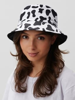 Панама двусторонняя MINAKU, белый, чёрная, размер 58