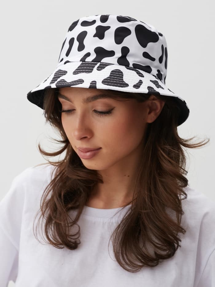 Панама двусторонняя MINAKU, белый, чёрная, размер 58