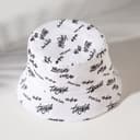 Панама двусторонняя унисекс MINAKU с надписями, белая, размер 58