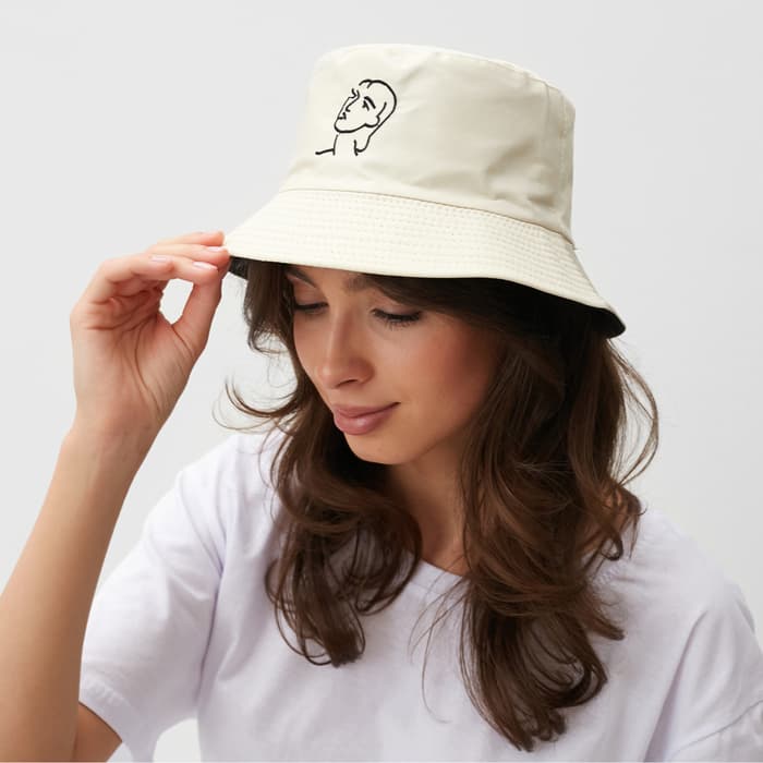 Панама двусторонняя MINAKU «Лицо», бежевый, размер 56-58