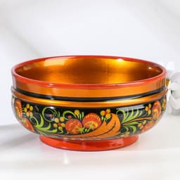 Салатник дерево «Чашка: Ягодка», 16×7 см, хохлома