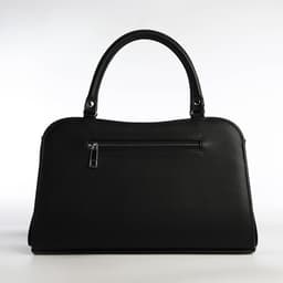 Сумка женская тоут на молнии, 31×10×20 см, однотонная, чёрная