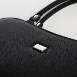 Сумка женская тоут на молнии, 31×10×20 см, однотонная, чёрная