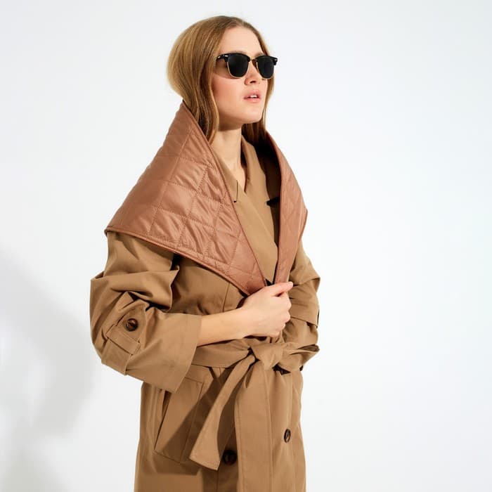Платок женский MINAKU: Casual Collection, размер 120×80, коричневый