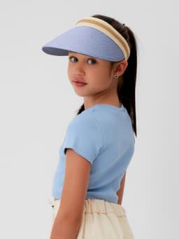 Козырёк плетёный для девочки MINAKU, синий, размер 50-52