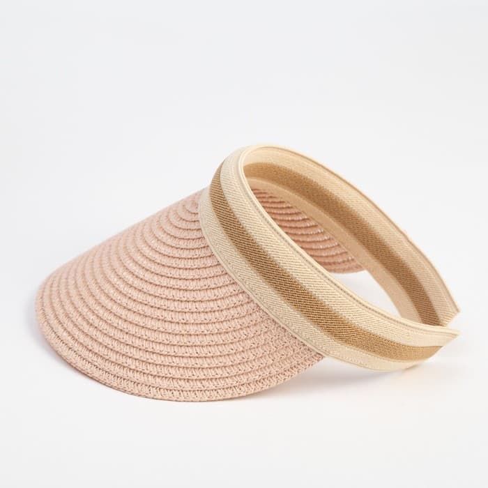 Козырёк плетёный для девочки MINAKU, розовый, размер 50-52