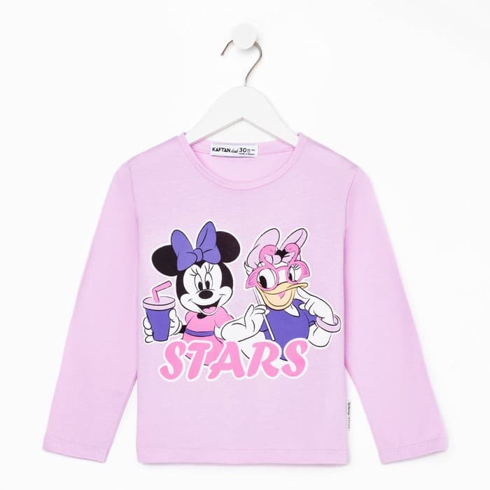 Футболка с длинным рукавом Stars, Disney, рост 86-92 см, лиловая