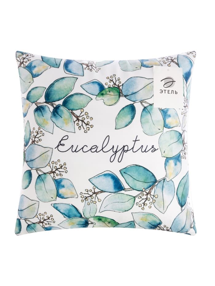 Подушка декоративная «Этель» Eucalyptus, 40×40 см, велюр