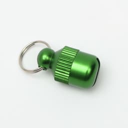 Адресник-капсула под записку «Бочонок», 1.1×2.3 см, металл, зелёный