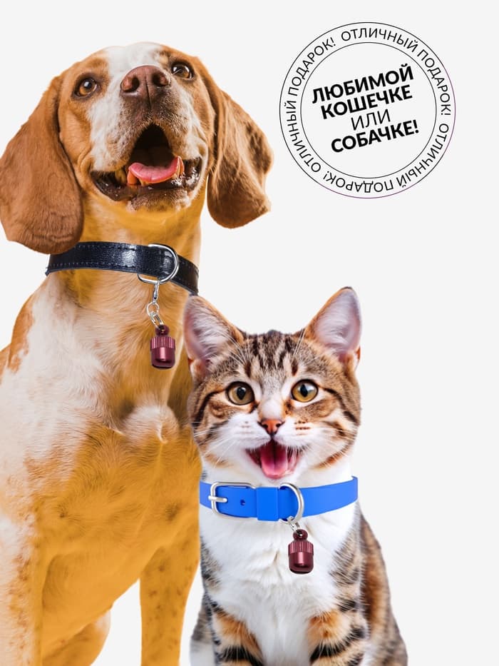 Адресник-капсула под записку «Бочонок», 1.1×2.3 см, металл, красный