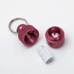 Адресник-капсула под записку «Бочонок», 1.1×2.3 см, металл, красный